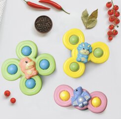 Фиджет Спиннер с присоской, сенсорная игрушка для ванны - Динозавры цена и информация | Игрушки для малышей | kaup24.ee