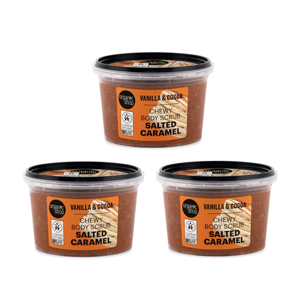 Kehakoorija vanilje Organic Shop Salted Caramel, 3x250 ml hind ja info | Kehakoorijad | kaup24.ee