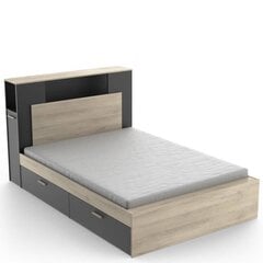 Кровать Aatrium Life 140x190/200 см, коричневый/черный цвет цена и информация | Кровати | kaup24.ee