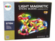 Light Magnetic Sticks helendavate õppemagnetplokkide komplekt, 76 tk цена и информация | Klotsid ja konstruktorid | kaup24.ee