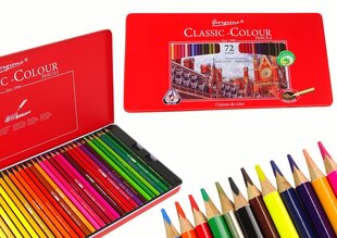 Набор цветных карандашей, 72 шт. цена и информация | Принадлежности для рисования, лепки | kaup24.ee
