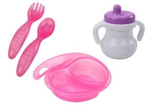 Söötmistarvikutega nukk, roosa hind ja info | Tüdrukute mänguasjad | kaup24.ee
