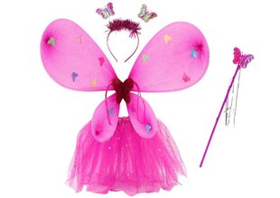 Haldjakostüüm, roosa, 4 tk hind ja info | Karnevali kostüümid | kaup24.ee