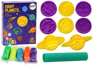 Vormidega plastiliinikomplekt Lean Toys Planetos hind ja info | Kunstitarbed, voolimise tarvikud | kaup24.ee