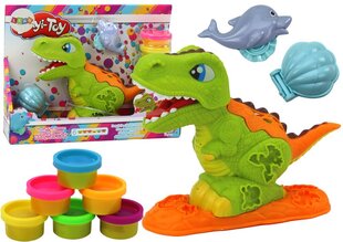 Dinosauruse ja plastiliini vormide komplekt Lean Toys hind ja info | Arendavad mänguasjad | kaup24.ee