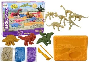 Kineetiline liiv dinosauruste vormidega Lean Toys hind ja info | Kunstitarbed, voolimise tarvikud | kaup24.ee