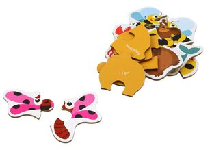 Õppemõistatus Lean Toys Animals, 48 tk hind ja info | Imikute mänguasjad | kaup24.ee