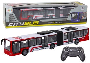 Lean Toys Remote Control City Bus, punane hind ja info | Poiste mänguasjad | kaup24.ee