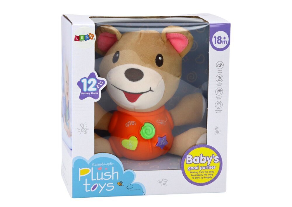 Interaktiivne kaisukaru Lean Toys цена и информация | Pehmed mänguasjad | kaup24.ee