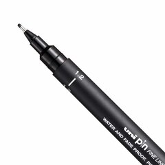 Marker Uni-Ball Marker Mitsubishi Pencil PIN 12-200 (S), 12 tk, must hind ja info | Kirjatarbed | kaup24.ee