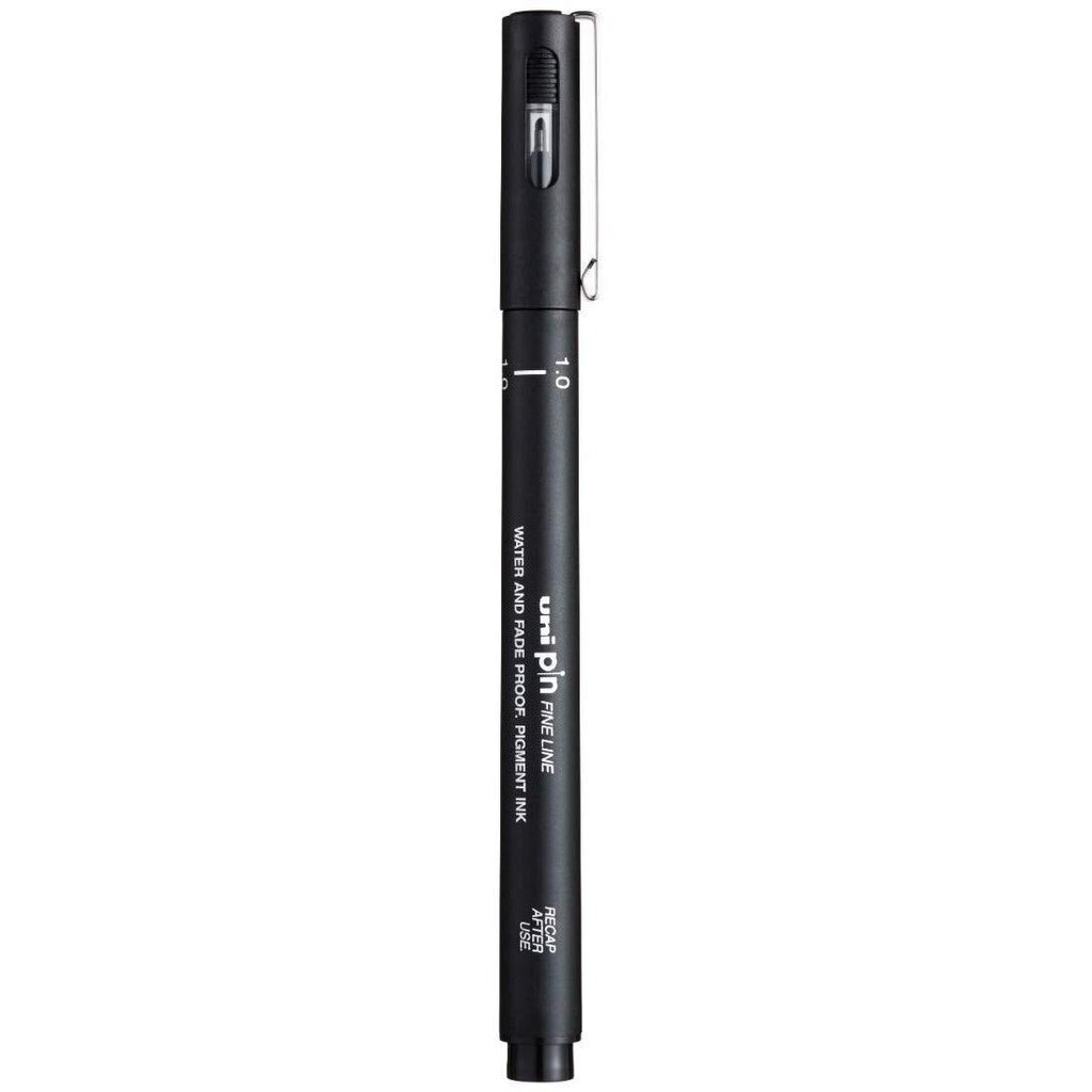 Marker Uni-Ball Mitsubishi Pencil PIN 10-200(S), 12 tk, must цена и информация | Kirjatarbed | kaup24.ee