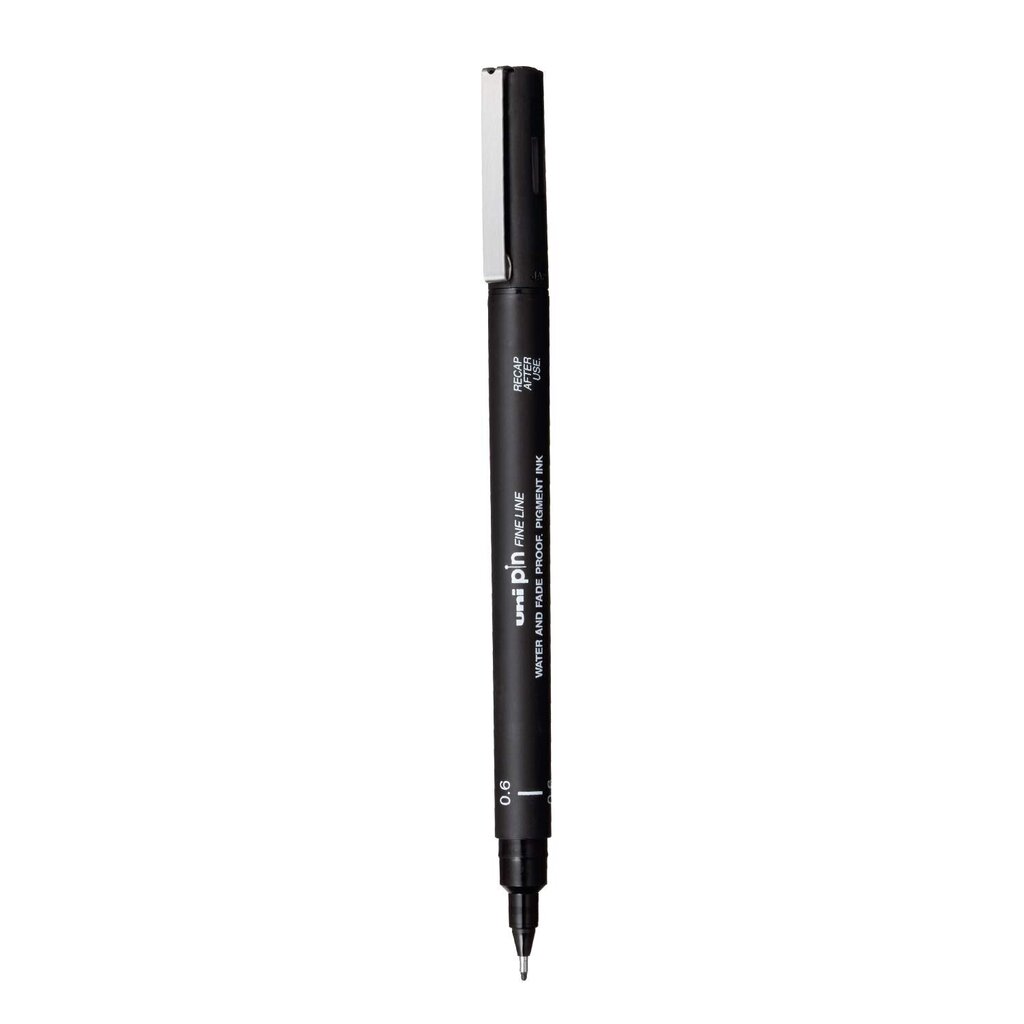 Marker Uni-Ball Mitsubishi Pencil PIN 06-200(S), 12 tk, must цена и информация | Kirjatarbed | kaup24.ee