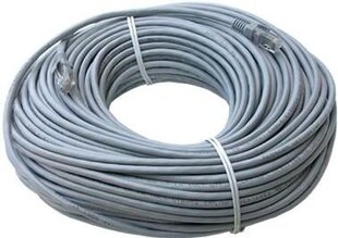 кабель сетевой lan utp, cat.5e, rj45 m - rj45 m, 50 м, неэкранированный, серый, экономичный цена и информация | Кабели и провода | kaup24.ee