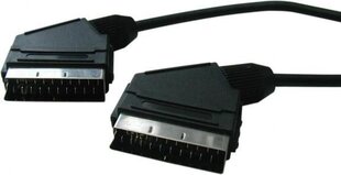 видеокабель scart m - scart m, 5 м, черный цена и информация | Кабели и провода | kaup24.ee