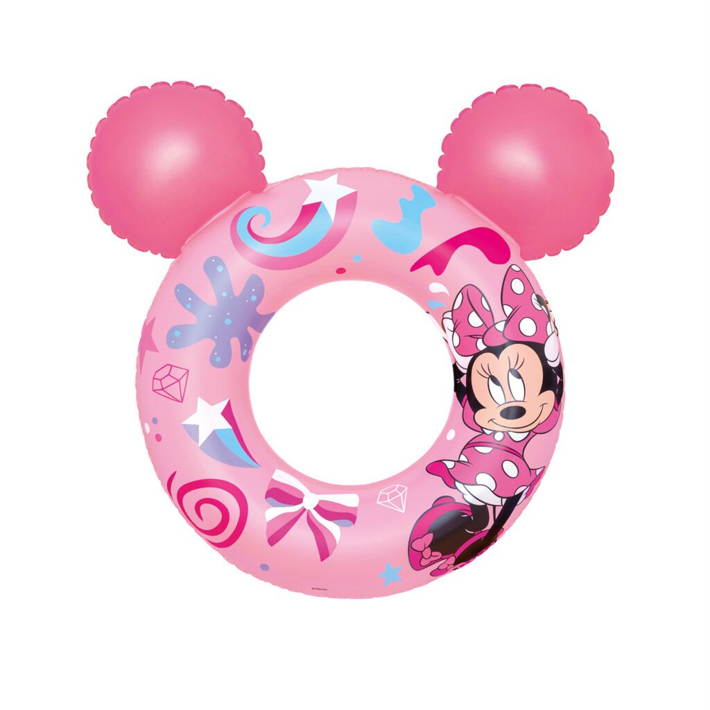 Täispuhutav rõngas Bestway Minnie, 74x76 cm, roosa, цена и информация | Täispuhutavad veemänguasjad ja ujumistarbed | kaup24.ee