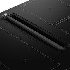 Beko, width 80 cm, black - Built-in induction hob with cooker hood hind ja info | Pliidiplaadid | kaup24.ee