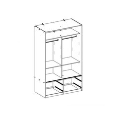 Шкаф Aatrium Line, 121x60x200 см, белый цена и информация | Шкафы | kaup24.ee