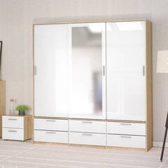 Шкаф Aatrium Line, 181x60x200 см, белый/коричневый цена и информация | Шкафы | kaup24.ee