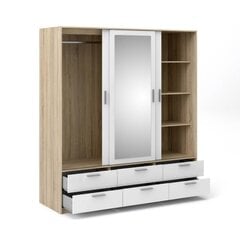 Шкаф Aatrium Line, 181x60x200 см, белый/коричневый цена и информация | Шкафы | kaup24.ee