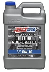 Õli Amsoil 10W-40 Synthetic Metric Motorcycle Oil 3.784l (MCF1G) hind ja info | Mootoriõlid | kaup24.ee