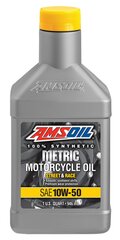 Õli Amsoil 10W-50 Synthetic Metric Motorcycle Oil 0.946ml (MSRQT) hind ja info | Mootoriõlid | kaup24.ee