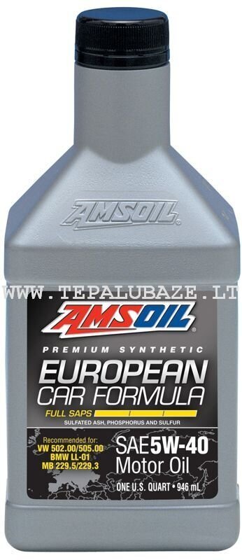 Õli Amsoil European Car Formula 5W-40 Classic ESP Synthetic Motor Oil 0.946ml (EFMQT) цена и информация | Mootoriõlid | kaup24.ee