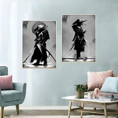 Jaapani Samurai lõuendipildid 2 tk, 2x50x70cm цена и информация | Картины, живопись | kaup24.ee