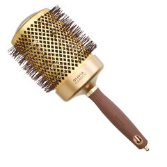 Olivia Garden Expert Blowout Shine Gold & Brown, Расческа для укладки волос с ионизацией, 80 мм цена и информация | Расчески, щетки для волос, ножницы | kaup24.ee