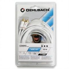 Oehlbach i-Connect RCA Jack RCA - AUX kaabel, 5.0m цена и информация | Кабели и провода | kaup24.ee