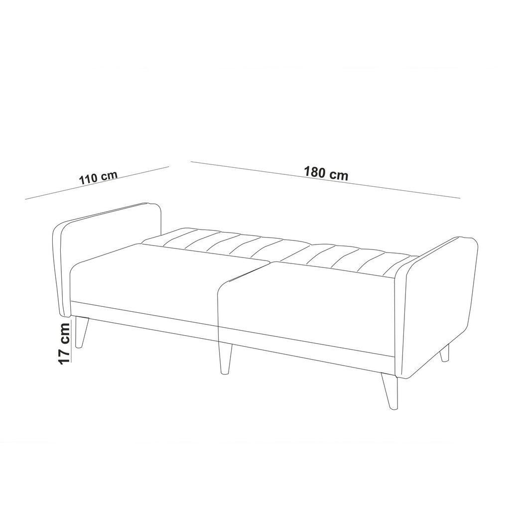 2-osaline elutoa mööblikomplekt Asir Aqua-TKM03-1008, hall hind ja info | Pehme mööbli komplektid  | kaup24.ee