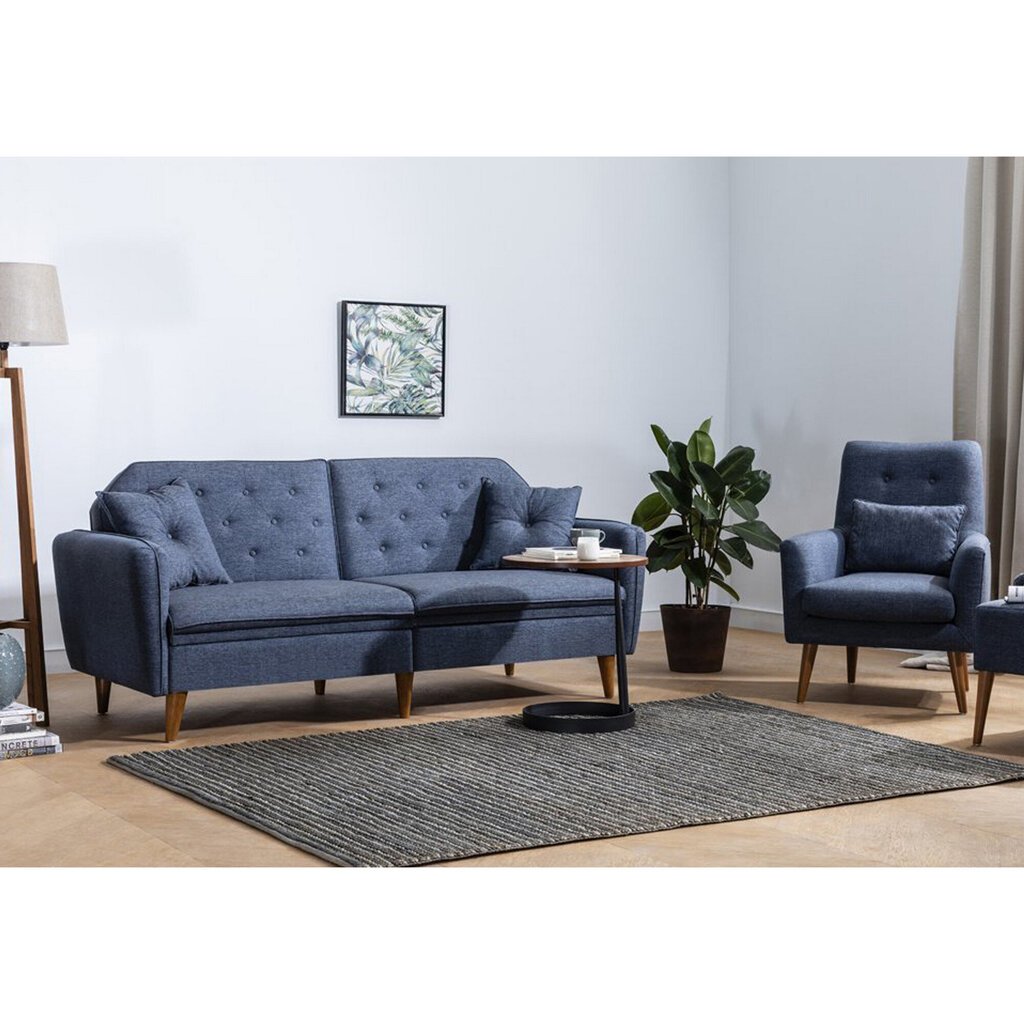 2-osaline elutoa mööblikomplekt Asir Terra-TKM06-1048, sinine hind ja info | Pehme mööbli komplektid  | kaup24.ee