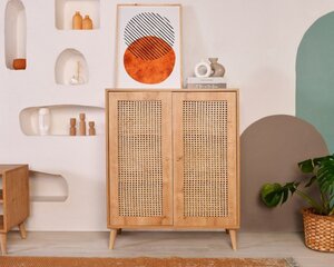 Гостиная тумба Asir Hazeran Sideboard, коричневая цена и информация | Шкафчики в гостиную | kaup24.ee