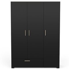 Шкаф Aatrium Izzy, 134.6x51.7x185.7 см, черный цена и информация | Шкафы | kaup24.ee