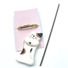 Японская керамическая подставка для благовоний Akiko Cat, Baieido, 1шт. цена и информация | Ароматы для дома | kaup24.ee