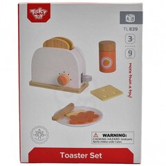 Деревянный тостер с аксессуарами, Tooky Toy цена и информация | Развивающие игрушки | kaup24.ee