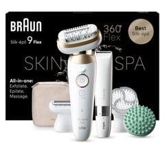 Braun Silk-Epil 9 3D Flex SkinSpa 9-481 + Braun BS1000 цена и информация | Эпиляторы | kaup24.ee