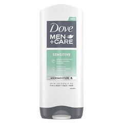 Dušigeel Dove Men+ Care Sensitive, 400 ml hind ja info | Dušigeelid, õlid | kaup24.ee