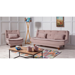 2-х частный комплект мебели для гостиной Asir Kelebek-TKM08 0900, розовый цена и информация | Комплекты мягкой мебели | kaup24.ee