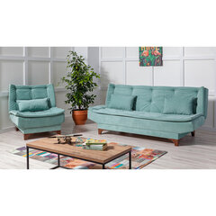 2-х частный комплект мебели для гостиной Asir Kelebek-TKM03 0400, зеленый цена и информация | Комплекты мягкой мебели | kaup24.ee