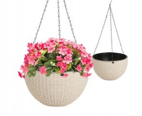 Подвесной цветочный горшок, 21см, кремовый  цена и информация | Вазоны | kaup24.ee