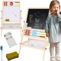 Laste puidust kahepoolne tahvel цена и информация | Развивающие игрушки | kaup24.ee