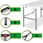 Kokkupandav välilaud Fluxar S217, 120cm, valge hind ja info | Aiamööbli komplektid | kaup24.ee