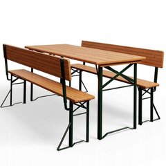 Комплект складной садовой мебели Fluxar 213, коричневый цена и информация | Комплекты уличной мебели | kaup24.ee