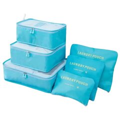 Kohvrikorraldaja komplekt Packing Cubes, sinine цена и информация | Чемоданы, дорожные сумки | kaup24.ee