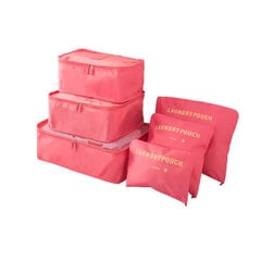 Kohvrikorraldaja komplekt Packing Cubes, punane цена и информация | Чемоданы, дорожные сумки | kaup24.ee