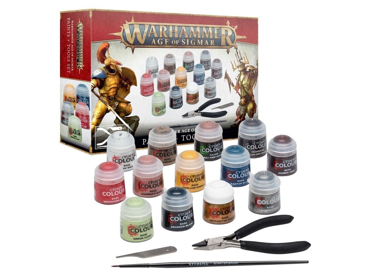 Warhammer Age of Sigmar: Paint + Tools Set ( värv ja tööriistakomplekt), 80-17 hind ja info | Kunstitarbed, voolimise tarvikud | kaup24.ee