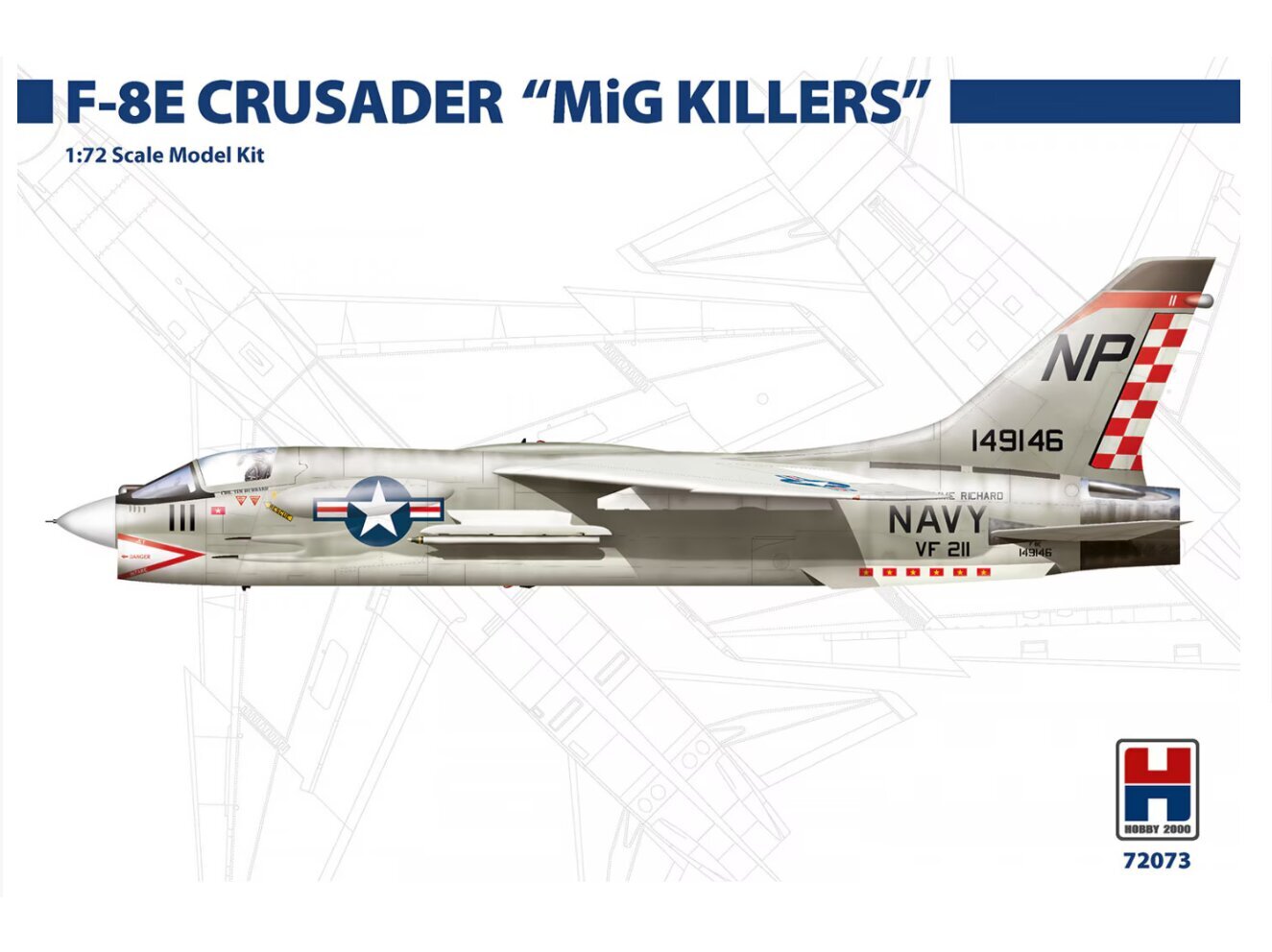 Hobby 2000 - Vought F-8E Crusader "MiG Killers", 1/72, 72073 цена и информация | Klotsid ja konstruktorid | kaup24.ee