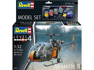 Сборная пластиковая модель. Revell -  Aerospatiale Alouette II подарочный набор, 1/32, 63804 цена и информация | Конструкторы и кубики | kaup24.ee