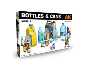 AK Interactive - Bottles and cans, 1/35, AK35018 hind ja info | Arendavad mänguasjad | kaup24.ee