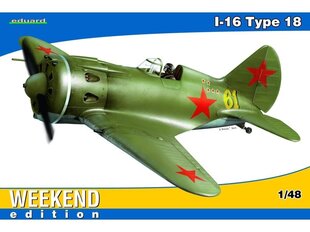 Сборная пластиковая модель. Eduard - Polikarpov I-16 Type 18, Weekend Edition, 1/48, 8465 цена и информация | Конструкторы и кубики | kaup24.ee